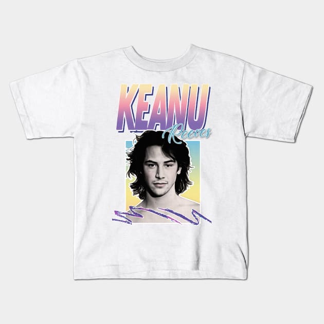 Keanu Reeves 90s Styled Aesthetic Design Kids T-Shirt by DankFutura